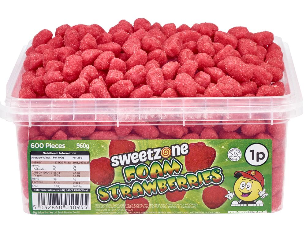 Halal Schaumzucker Erdbeeren, 960g